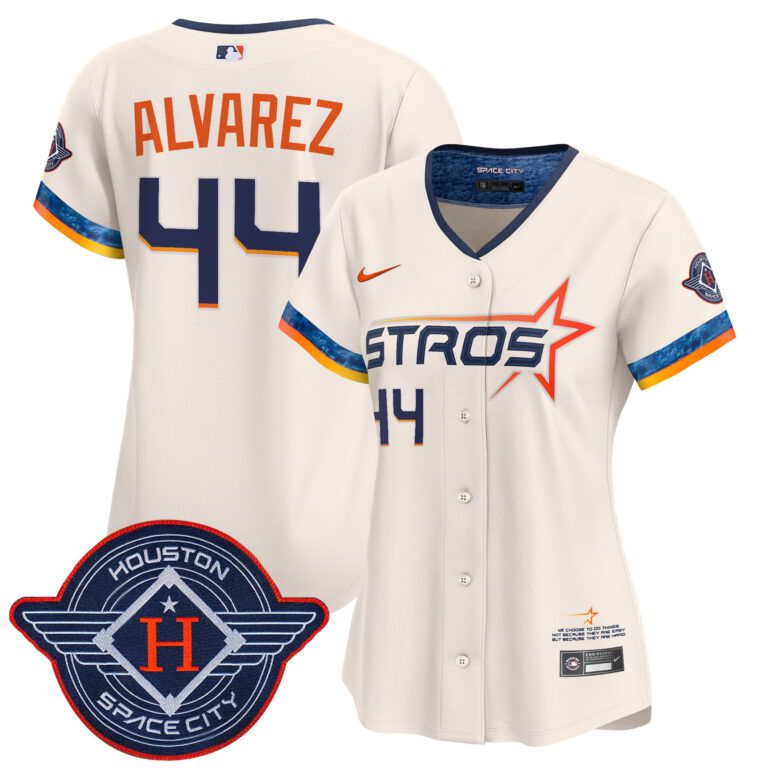 Women Houston Astros #44 Alvarez cream 2025 City Connect Vapor Limited Stitched Jersey->customized mlb jersey->Custom Jersey